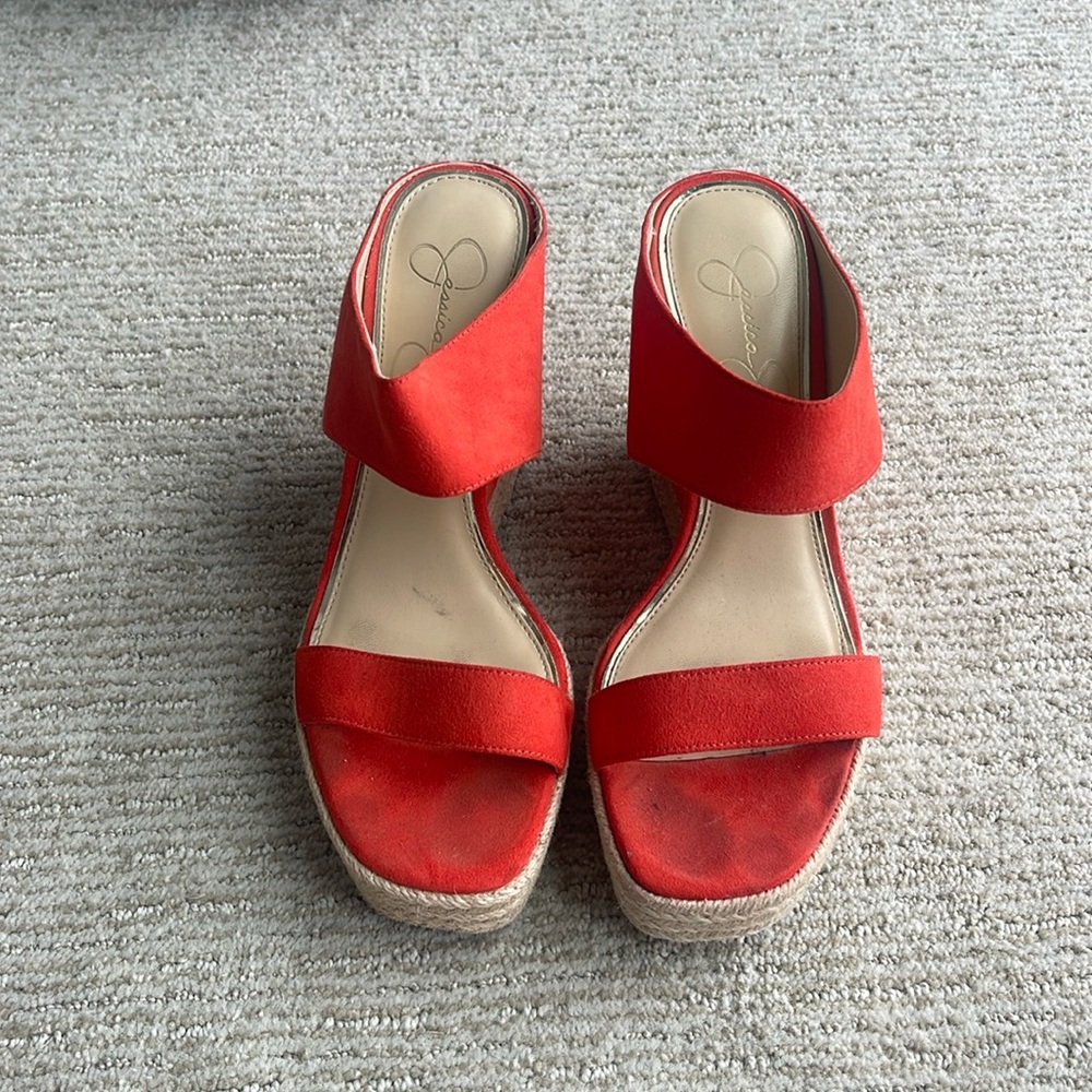 Jessica Simpson Orange Wedges